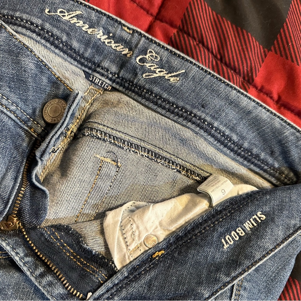 American Eagle Outfitters Women's Blue Slim Boot Jeans